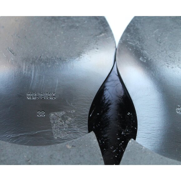 Simone Rocha Tinsel Faux Fur Leather Brogues / Size 38 / Jet Black Runway Chunky - Picture 10 of 11